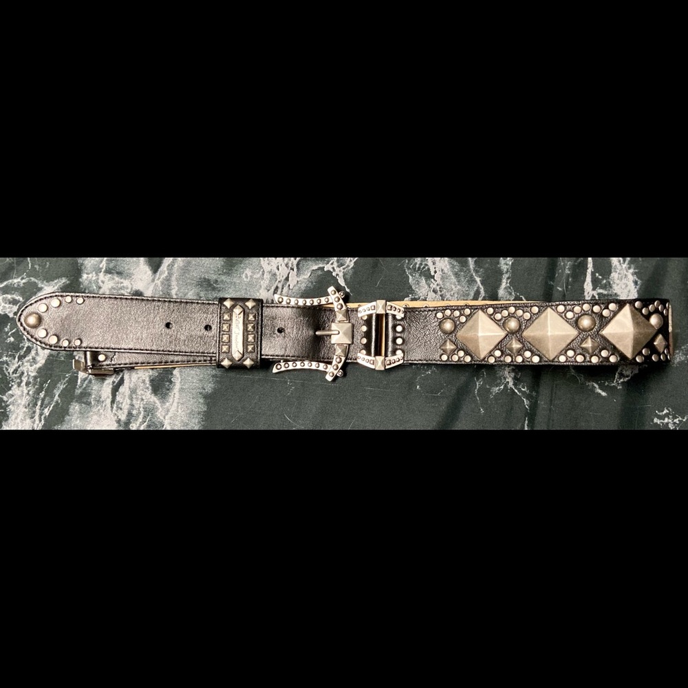 Betsey Johnson Studded Leather Belt